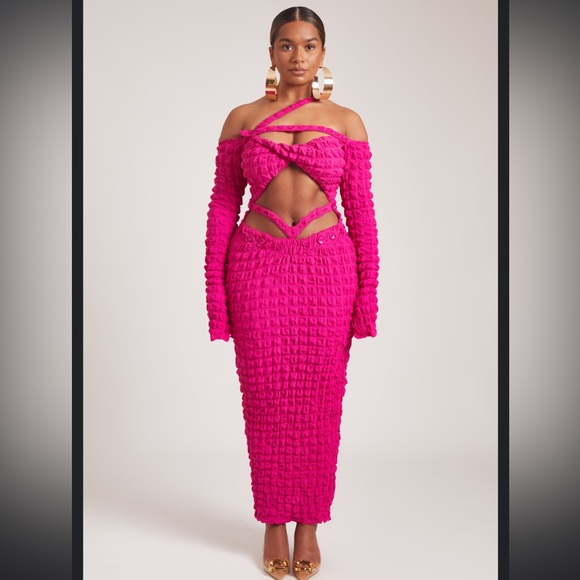 Twisted Bandeau Maxi Dragonfruit - Picture 1 of 3